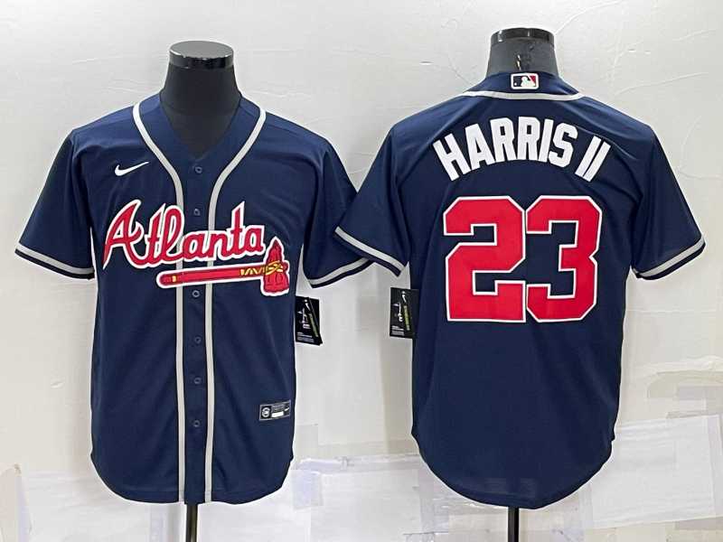 Atlanta Braves #23 Michael Harris II Navy Blue Stitched MLB Cool Base Nike Jersey,We sell and wholesale Atlanta Braves #23 Michael Harris II Navy Blue Stitched MLB Cool Base Nike Jersey on line form chian!